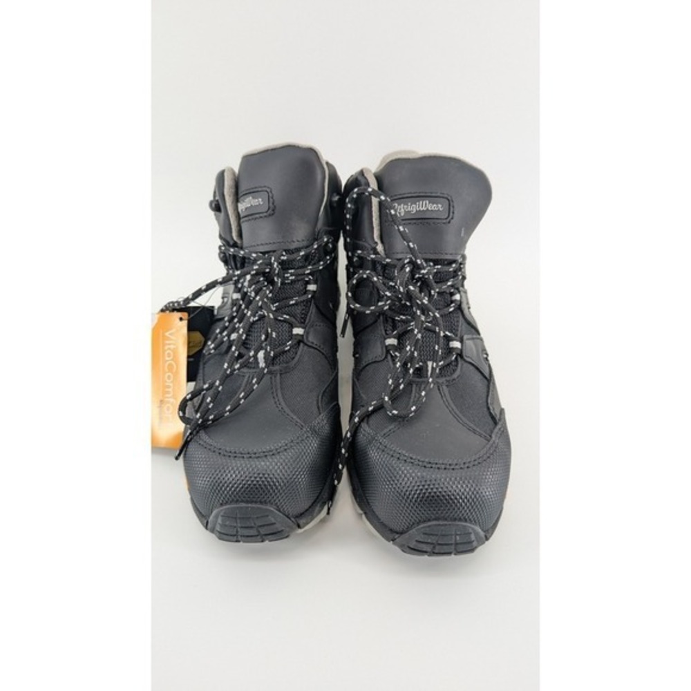 RefrigiWear Hiker Composite Toe Work Boots Waterproof Black Vibram Mens7.5 145CR